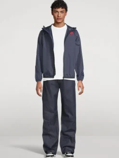 K-Way Nylon Zip Jacket With Hood