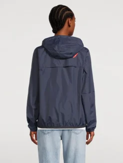 K-Way Nylon Zip Jacket With Hood