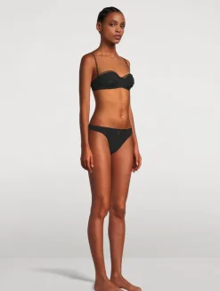 Lace Inset Bikini Bottom