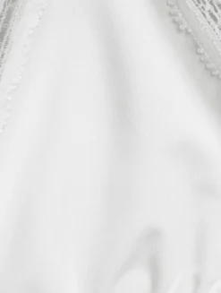 Lace Inset String Bikini Top