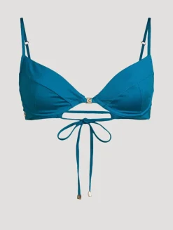 Lace-Up Demi Bikini Top