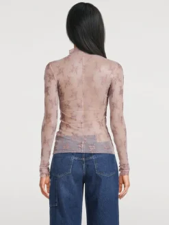 Lady Lux Floral Mesh Top