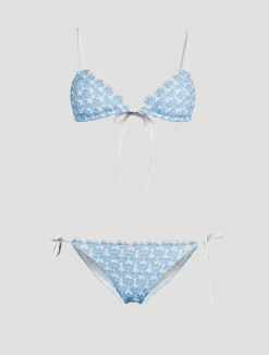 Lamé Lace Raschel Bikini Set