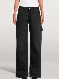 Lara Relaxed-Fit Wide-Leg Carpenter Jeans