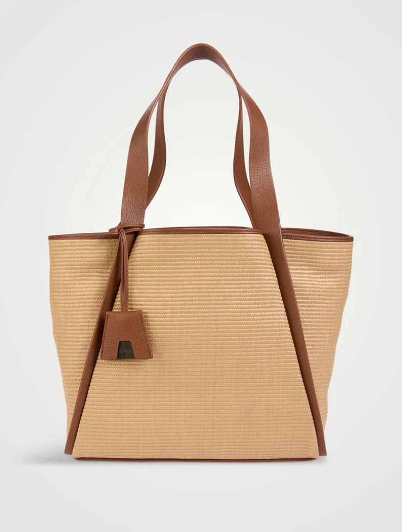 Large Alex Raffia Tote Bag