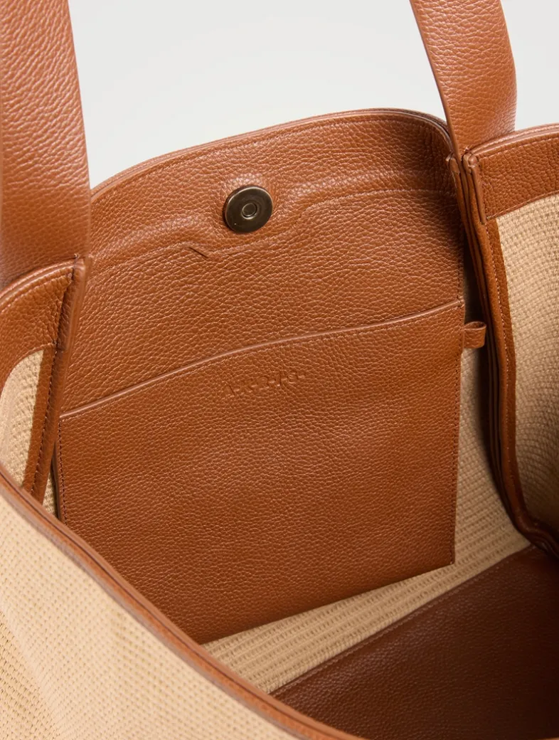 Large Alex Raffia Tote Bag