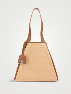 Large Alex Raffia Tote Bag
