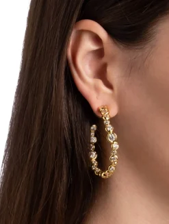 Large Asterales Hoop Earrings