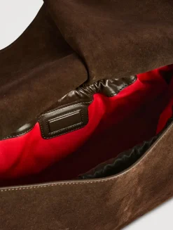Large Baggy Suede Shoulder Bag