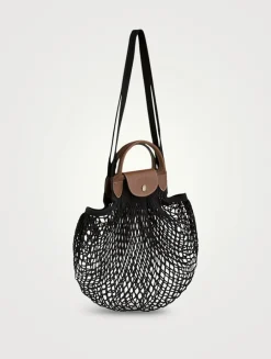 Large Le Pliage Filet Mesh Top Handle Bag