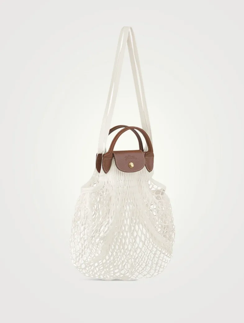 Large Le Pliage Filet Mesh Top Handle Bag