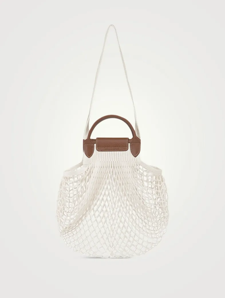 Large Le Pliage Filet Mesh Top Handle Bag