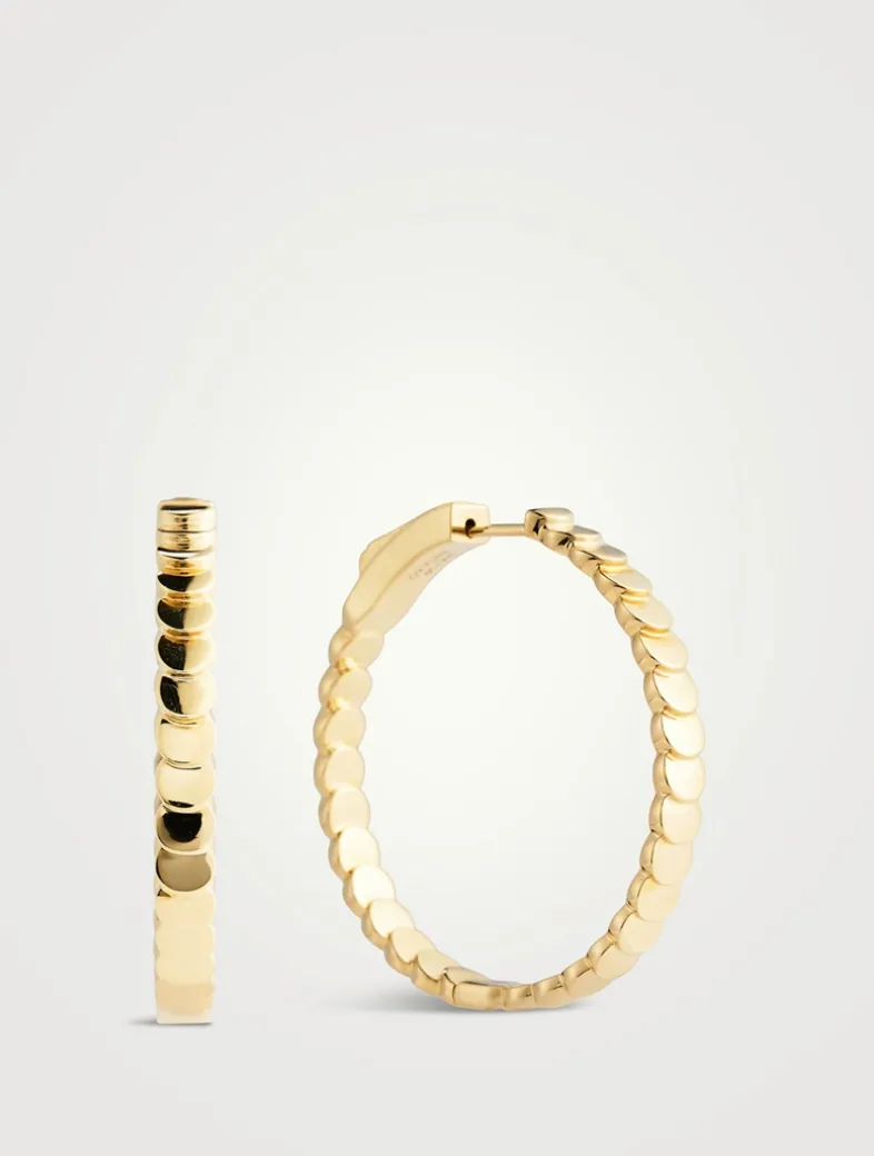 Large Luna 18K Gold Hoop Earrings