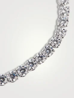 Large Matrix Crystal Tennis Necklace