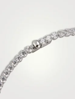 Large Matrix Crystal Tennis Necklace