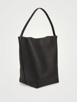 Large N/S Park Leather Tote Bag