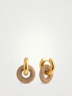 Large Pavé Doughnut Earrings