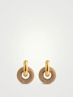Large Pavé Doughnut Earrings