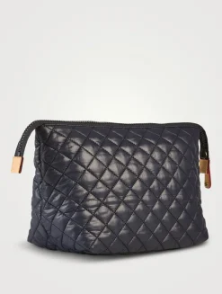 Large Zoey Embroidered Cosmetic Pouch