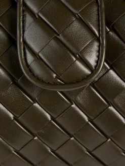 Lauren 1980 Teen Intrecciato Leather Clutch Bag With Chain