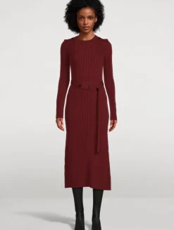 Lauryn Rib-Knit Midi Dress