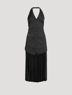 Layered Halter Vest Dress