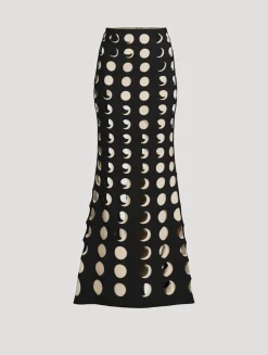 Layered Hole Maxi Skirt