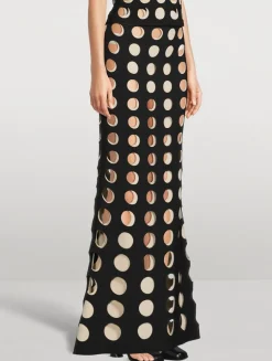 Layered Hole Maxi Skirt