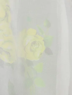 Layered Midi Skirt In Rose Print