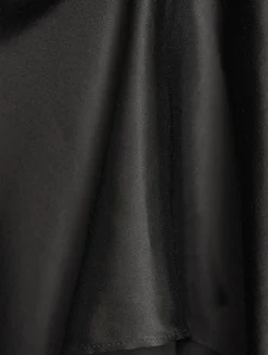 Layered Satin Midi Skirt