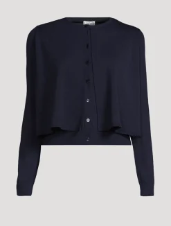 Layered Wool Cardigan