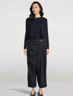 Layered Wool Cardigan