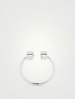 Le Cube Diamant 18K White Gold Ring With Diamonds