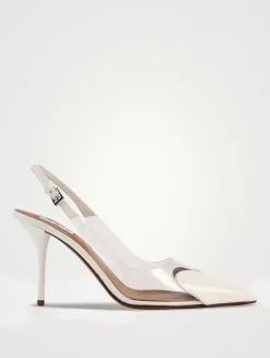 Le Cœur Patent Leather And PVC Slingback Pumps