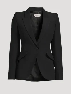 Leaf Crepe Blazer