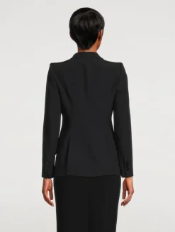 Leaf Crepe Blazer
