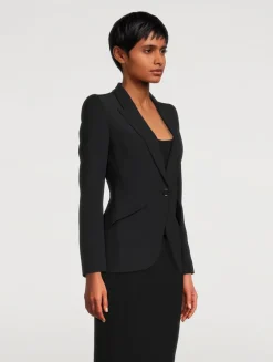 Leaf Crepe Blazer