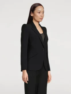 Leaf Crepe Blazer