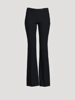 Leaf Crepe Bootcut Trousers