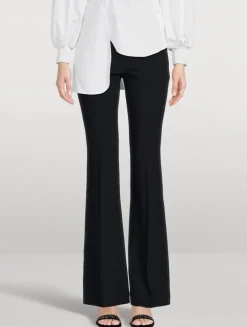 Leaf Crepe Bootcut Trousers