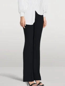 Leaf Crepe Bootcut Trousers