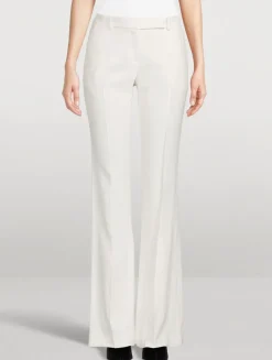 Leaf Crêpe Bootcut Trousers