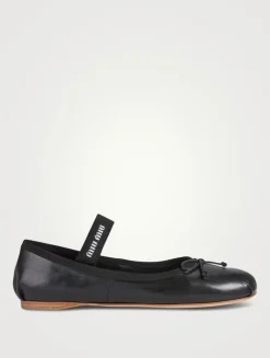 Leather Ballerina Flats
