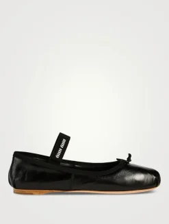 Leather Ballerina Flats