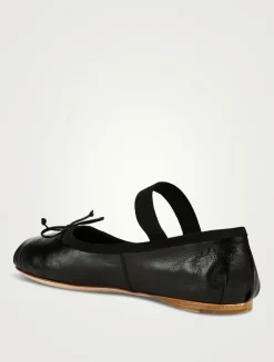 Leather Ballerina Flats