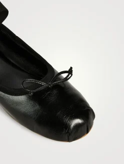 Leather Ballerina Flats
