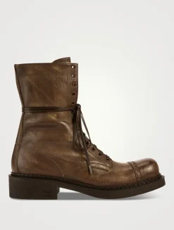 Leather Combat Boots