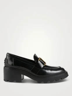 Leather Heeled Loafers