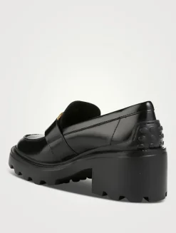 Leather Heeled Loafers