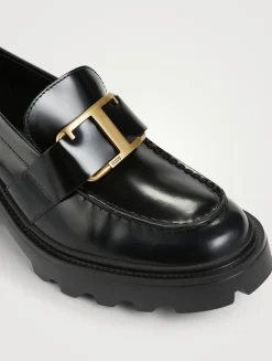 Leather Heeled Loafers